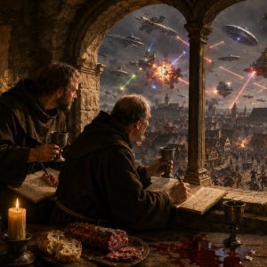 98 – frades espiando a batalha 98 – frades espiando a batalha